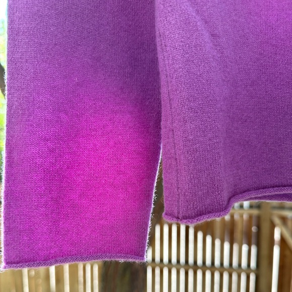 J. Crew NWOT Collection 100% Italian Cashmere Purple Magenta Sweater medium - Picture 7 of 16